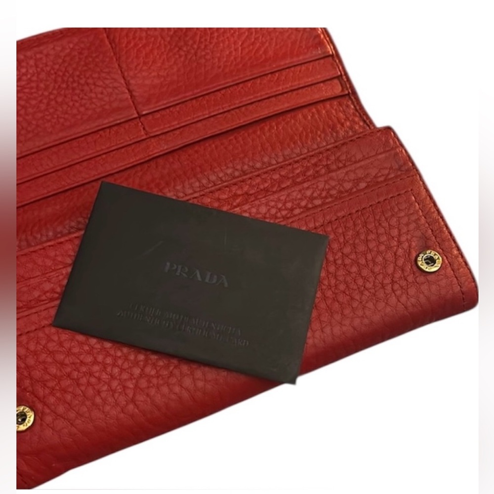 Prada Portafoglio Pattina Wallet crimson red - Picture 2 of 10
